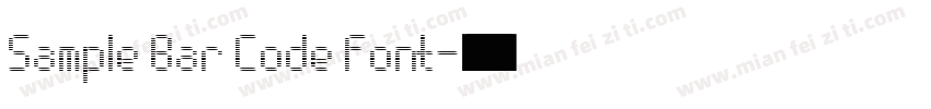 Sample Bar Code Font字体转换